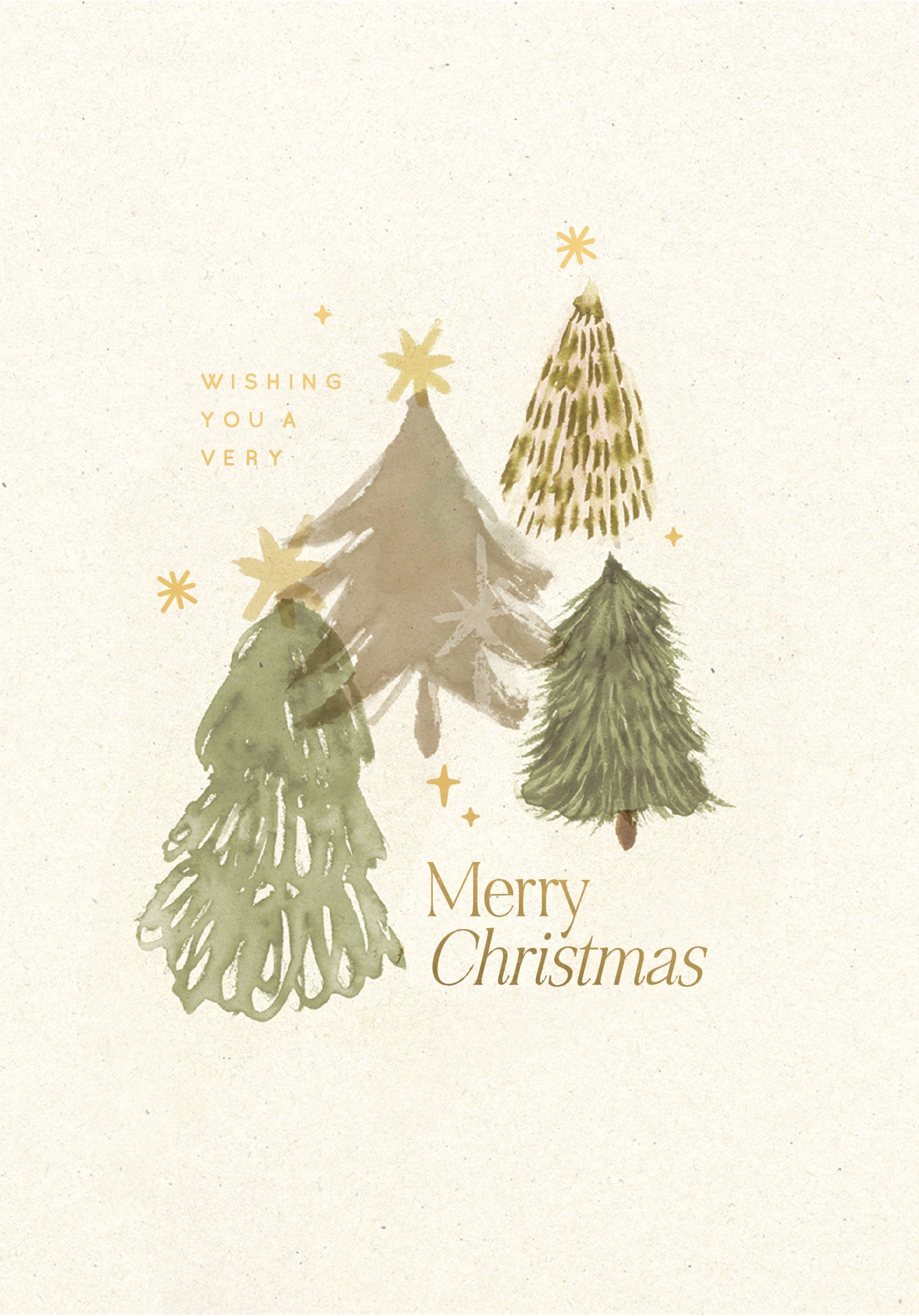 Christmas 23 Greeting Card - Muted Trees